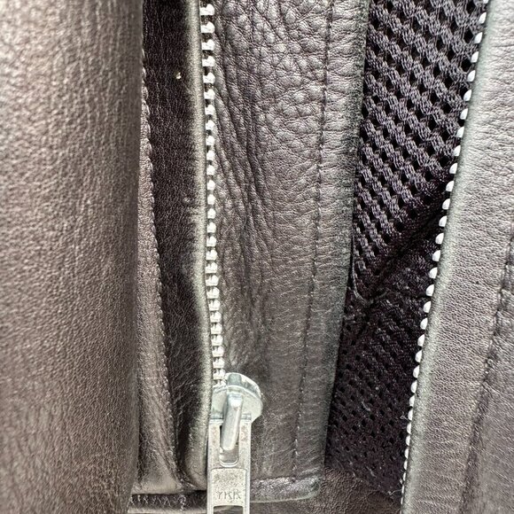 VINTAGE/RETRO BIKER JACKET BLACK/ORANGE ITALIAN LEATHER - HARD TO FIND - Picture 11 of 15